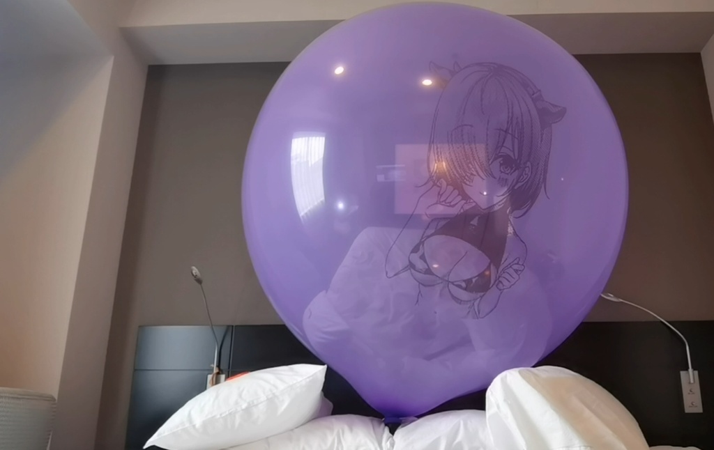 マシュ風船割り動画 Pump to pop video (Mashu balloon)