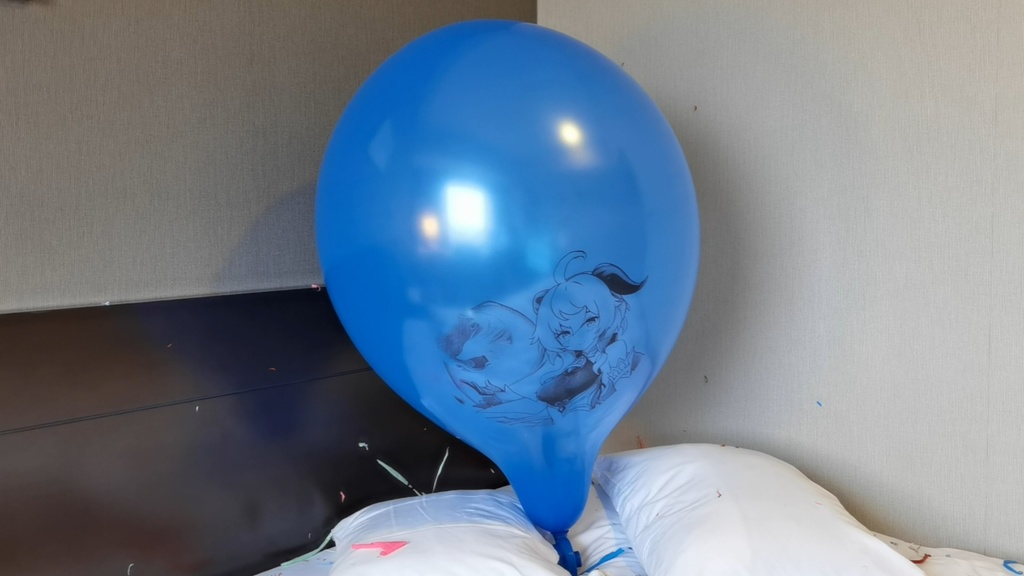 甘雨ちゃん風船割り動画 Ganyu balloon popping video