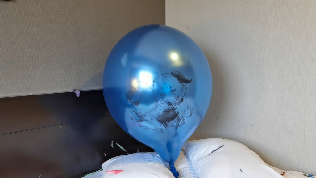 甘雨ちゃん風船割り動画 Ganyu balloon popping video