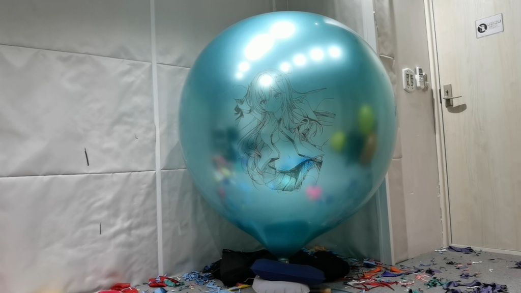 早苗風船割り動画 Sanae balloon popping video