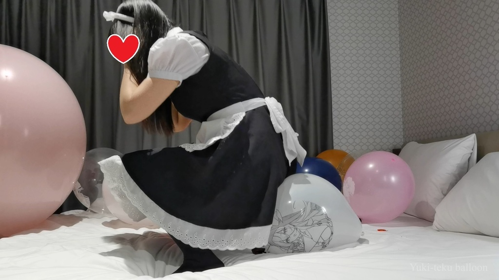 メイドMちゃんのイラスト風船遊び&割り Maid M-chan's Anime balloon play & Pop