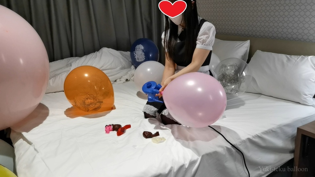 メイドMちゃんのイラスト風船遊び&割り Maid M-chan's Anime balloon play & Pop