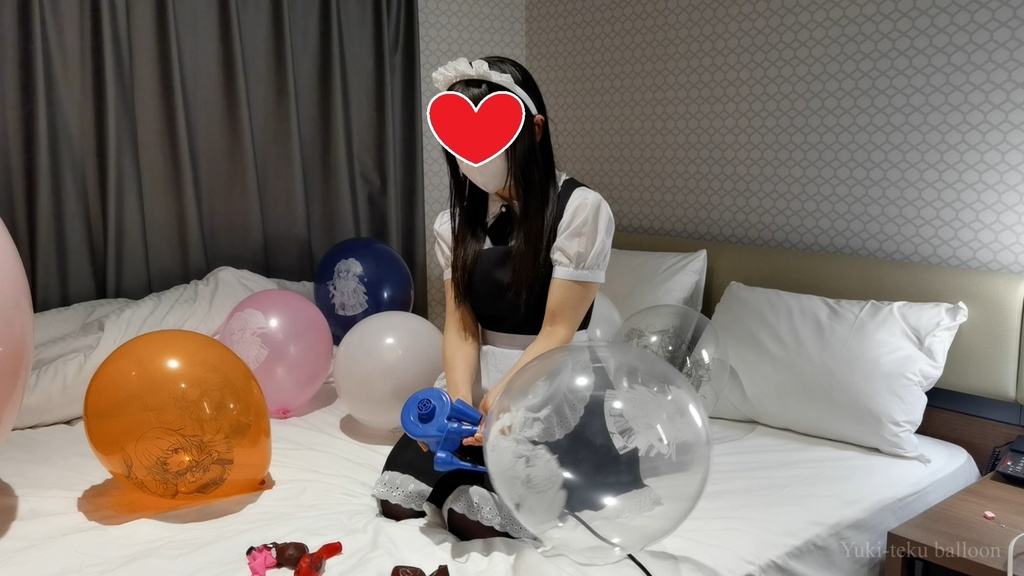 メイドMちゃんのイラスト風船遊び&割り Maid M-chan's Anime balloon play & Pop