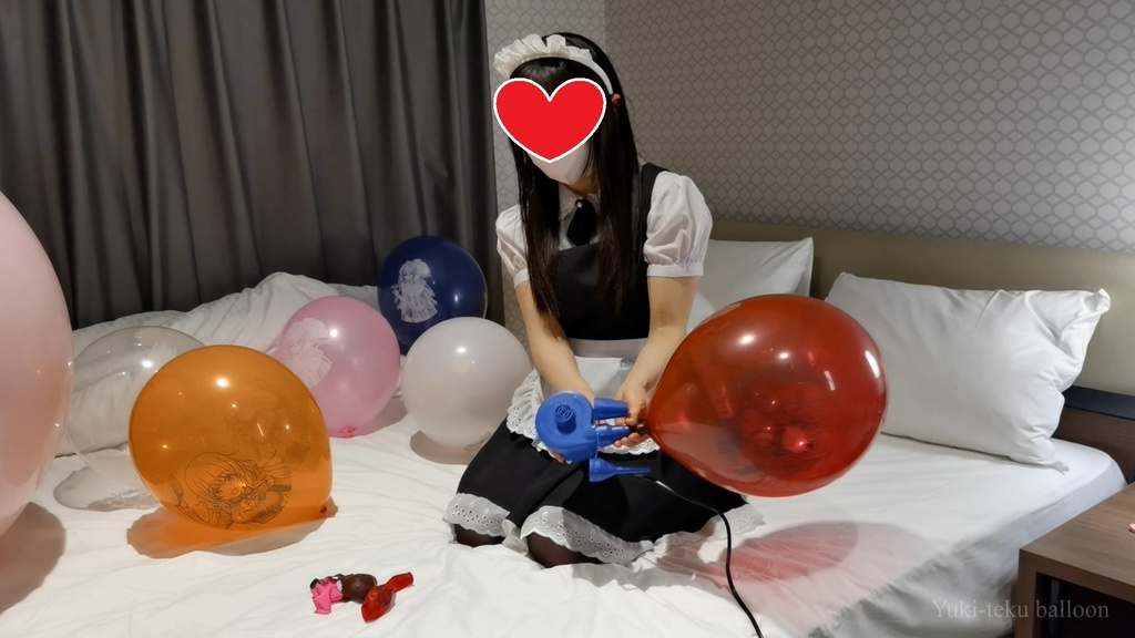 メイドMちゃんのイラスト風船遊び&割り Maid M-chan's Anime balloon play & Pop