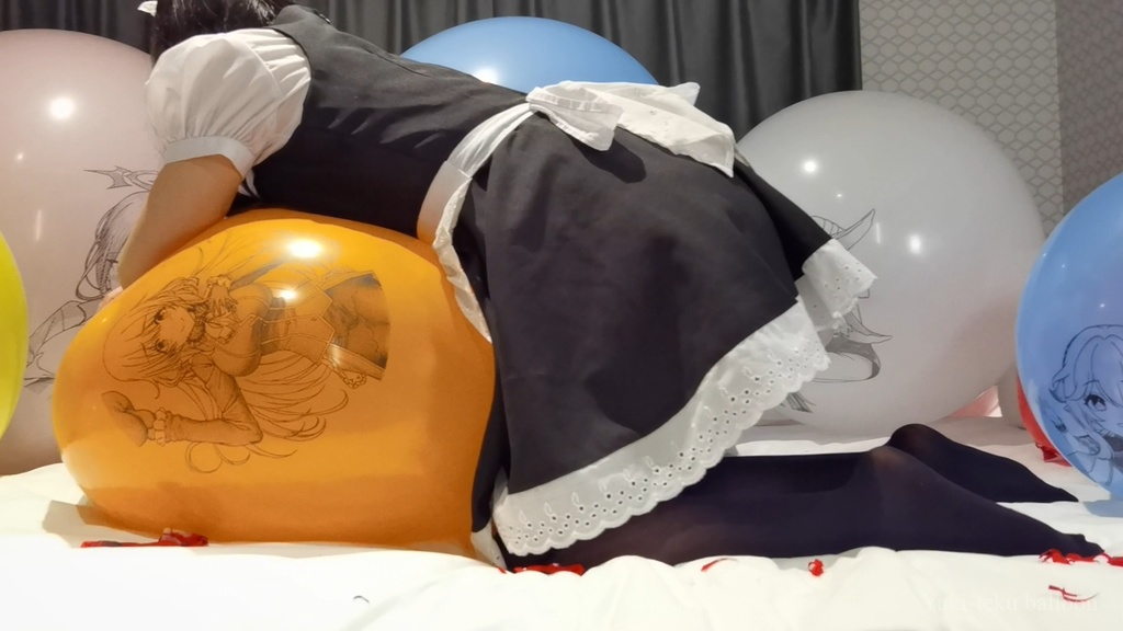 メイドMちゃんのイラスト風船遊び&割り2 Maid M-chan's Anime balloon play & Pop2