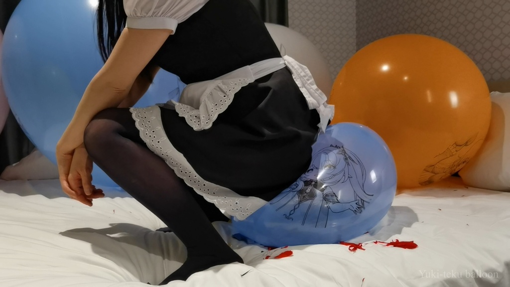 メイドMちゃんのイラスト風船遊び&割り2 Maid M-chan's Anime balloon play & Pop2