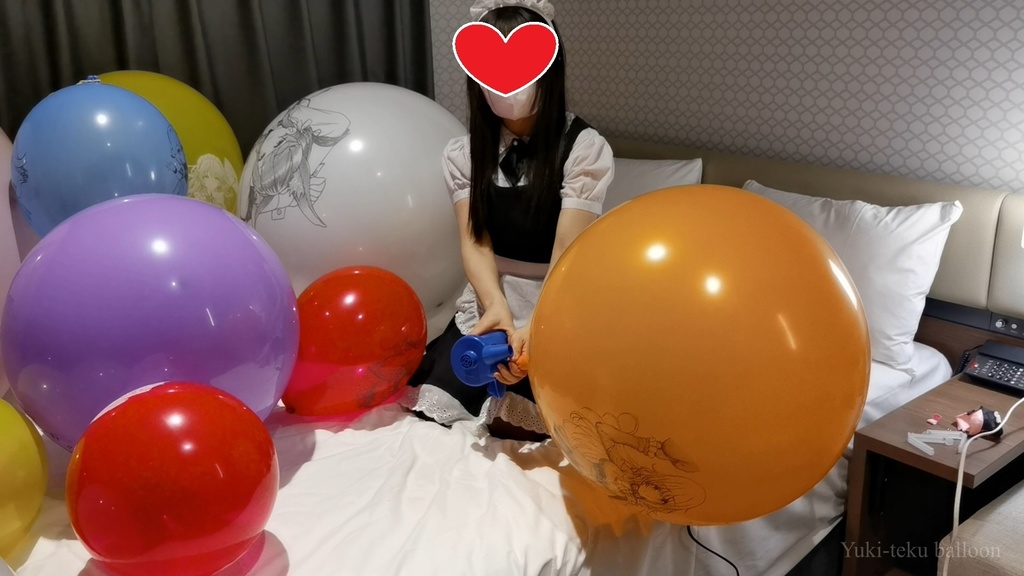 メイドMちゃんのイラスト風船遊び&割り2 Maid M-chan's Anime balloon play & Pop2