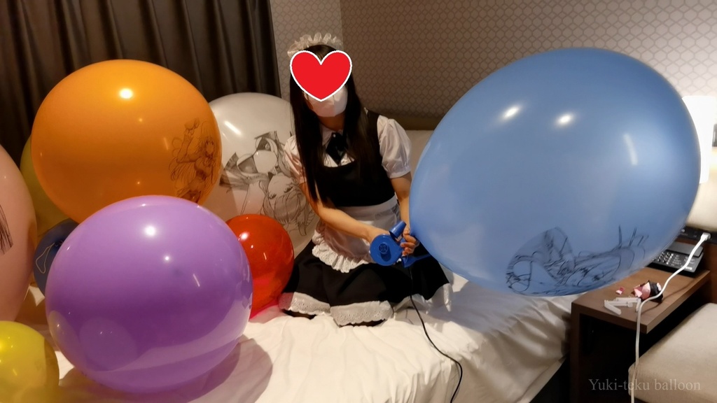 メイドMちゃんのイラスト風船遊び&割り2 Maid M-chan's Anime balloon play & Pop2
