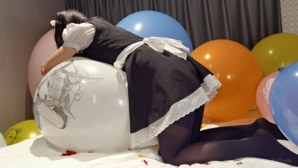メイドMちゃんのイラスト風船遊び&割り2 Maid M-chan's Anime balloon play & Pop2