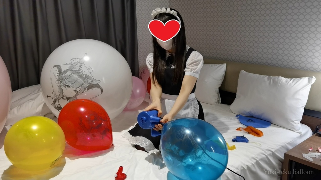 メイドMちゃんのイラスト風船遊び&割り2 Maid M-chan's Anime balloon play & Pop2