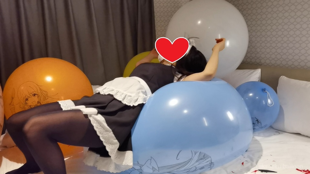 メイドMちゃんのイラスト風船遊び＆割り2 Maid M-chan's Anime balloon play & Pop2