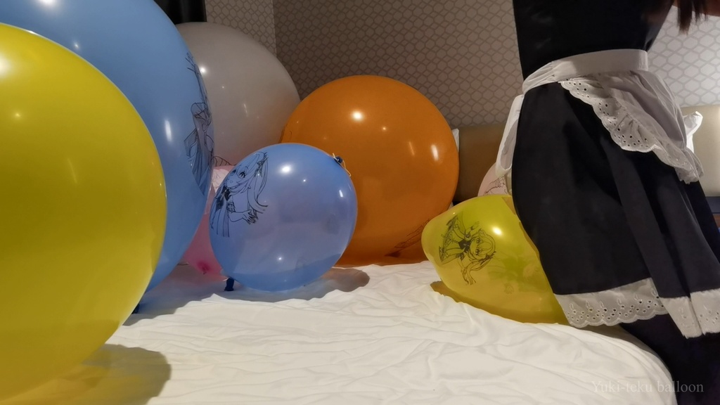 メイドMちゃんのイラスト風船遊び&割り2 Maid M-chan's Anime balloon play & Pop2
