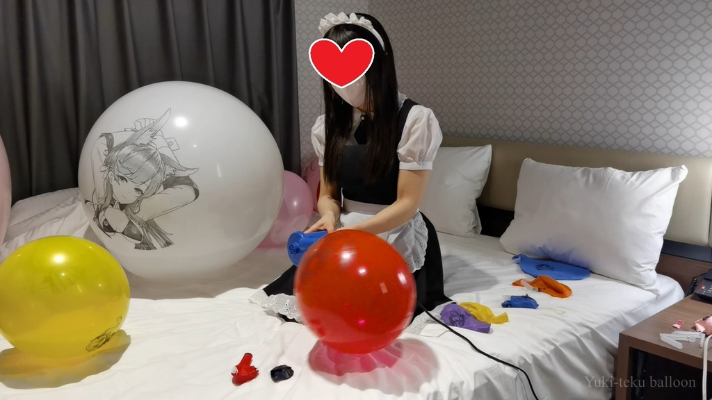 メイドMちゃんのイラスト風船遊び&割り2 Maid M-chan's Anime balloon play & Pop2