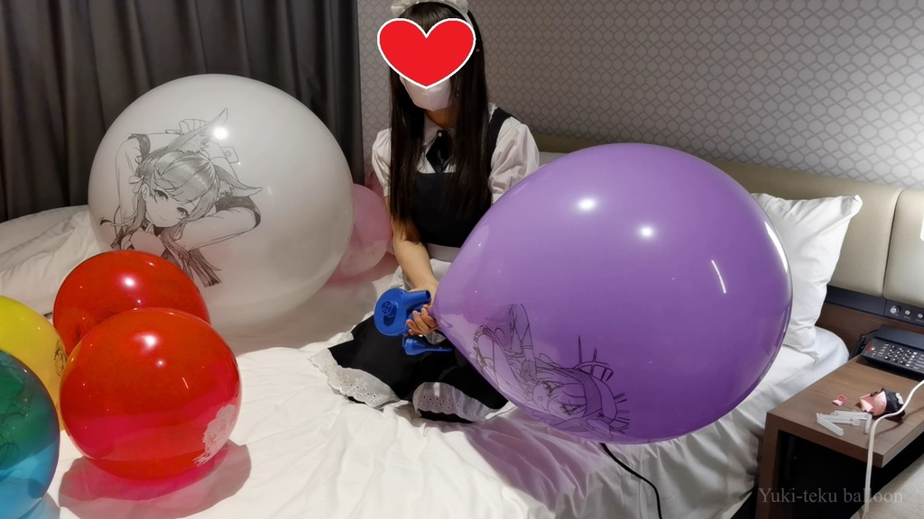 メイドMちゃんのイラスト風船遊び&割り2 Maid M-chan's Anime balloon play & Pop2