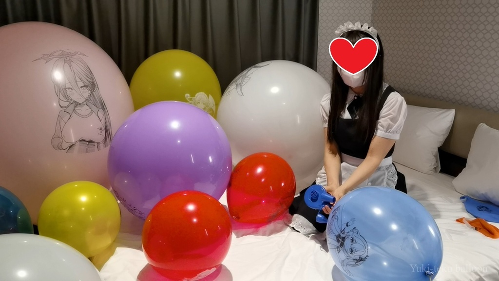 メイドMちゃんのイラスト風船遊び&割り2 Maid M-chan's Anime balloon play & Pop2