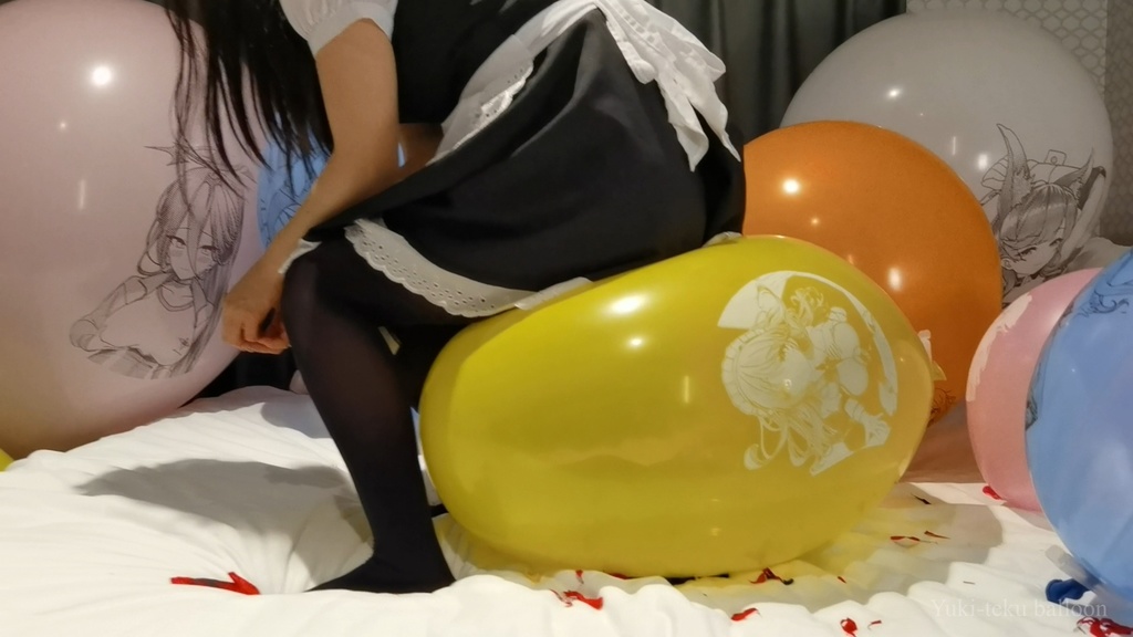 メイドMちゃんのイラスト風船遊び&割り2 Maid M-chan's Anime balloon play & Pop2
