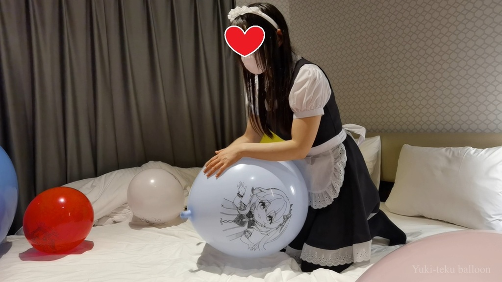 メイドMちゃんのイラスト風船遊び&割り3 Maid M-chan's Anime balloon play & Pop3