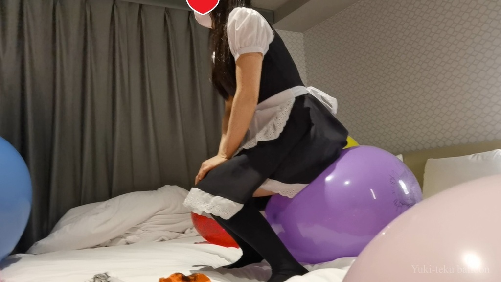 メイドMちゃんのイラスト風船遊び&割り3 Maid M-chan's Anime balloon play & Pop3