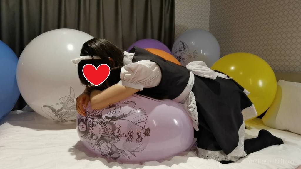メイドMちゃんのイラスト風船遊び&割り3 Maid M-chan's Anime balloon play & Pop3