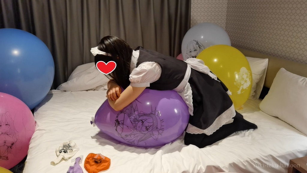 メイドMちゃんのイラスト風船遊び&割り3 Maid M-chan's Anime balloon play & Pop3