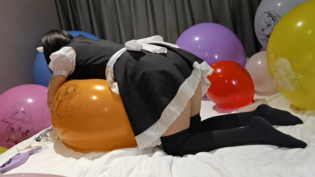メイドMちゃんのイラスト風船遊び&割り3 Maid M-chan's Anime balloon play & Pop3
