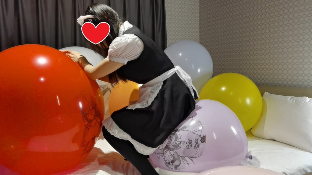 メイドMちゃんのイラスト風船遊び&割り3 Maid M-chan's Anime balloon play & Pop3