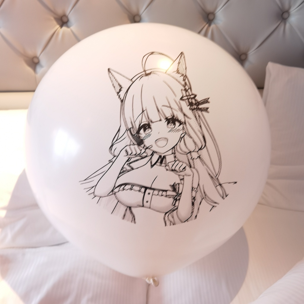 猫耳イラストリアス 風船 24inch Cat ear Illustrious balloon