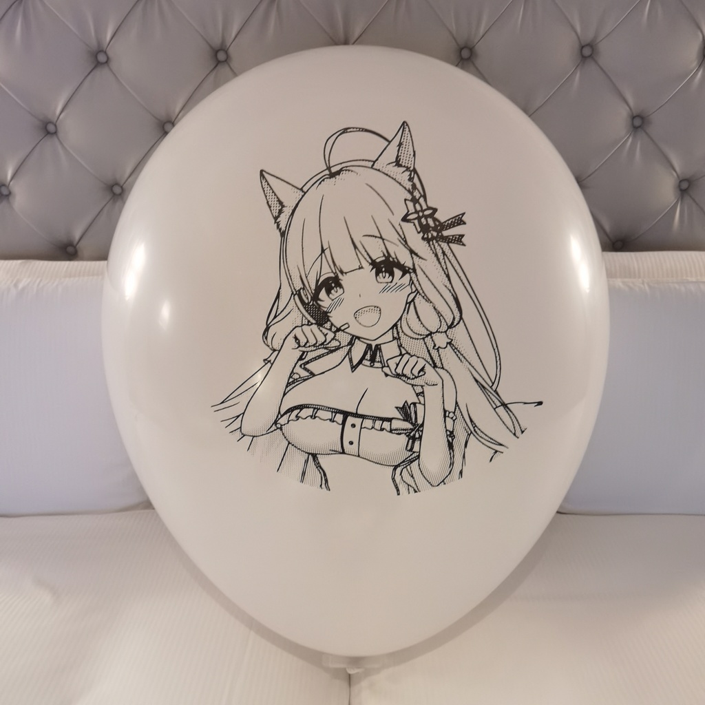 猫耳イラストリアス 風船 36inch パドル(オーバル)型 Cat ear Illustrious balloon Paddle(oval) type