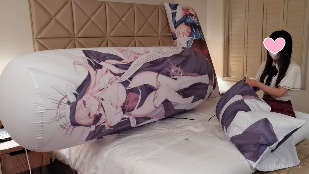 黒髪Mちゃんの空ビ遊び M-chan's inflatable play