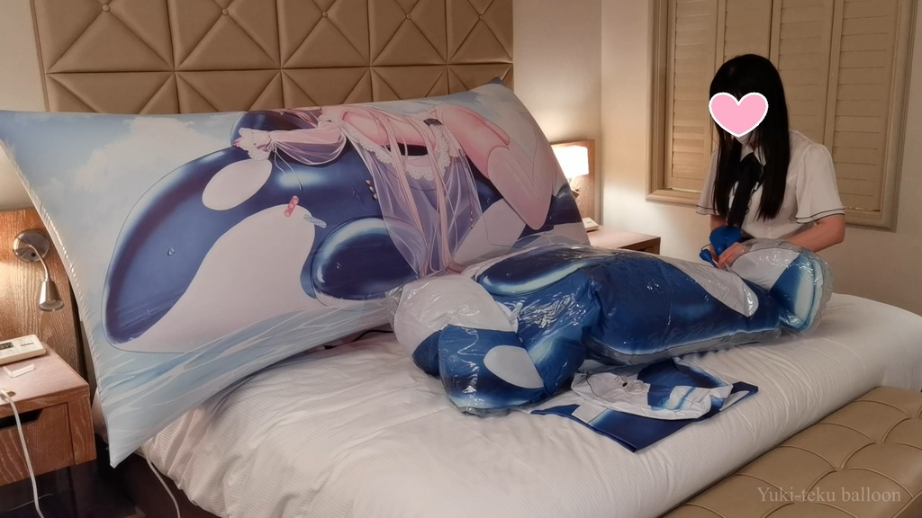 黒髪Mちゃんの空ビ遊び3 M-chan's inflatable play3