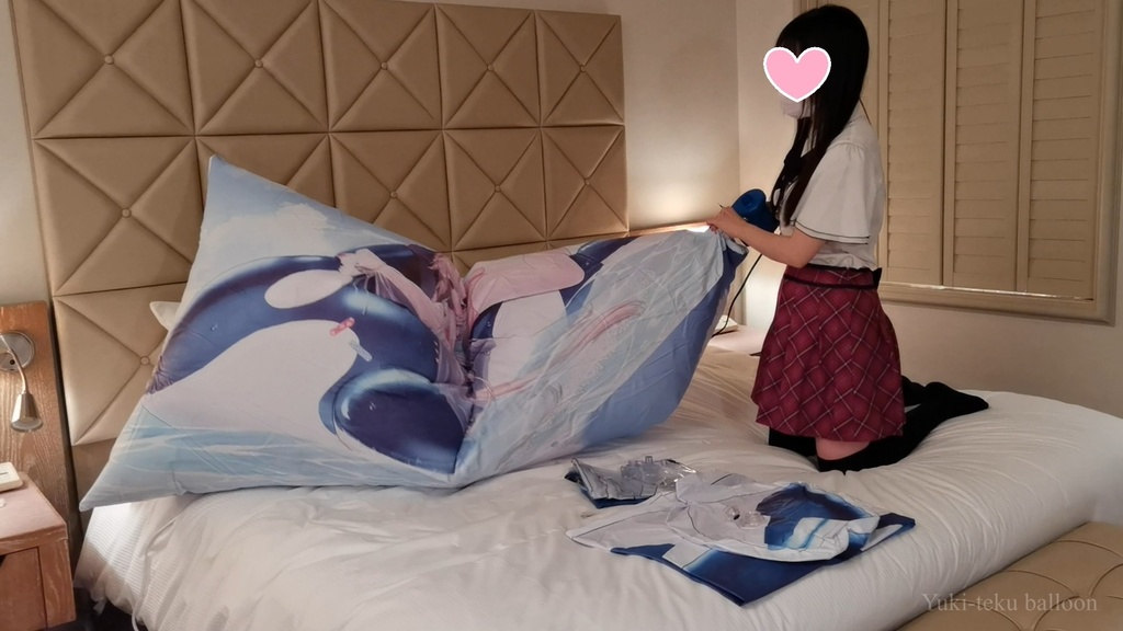 黒髪Mちゃんの空ビ遊び3 M-chan's inflatable play3