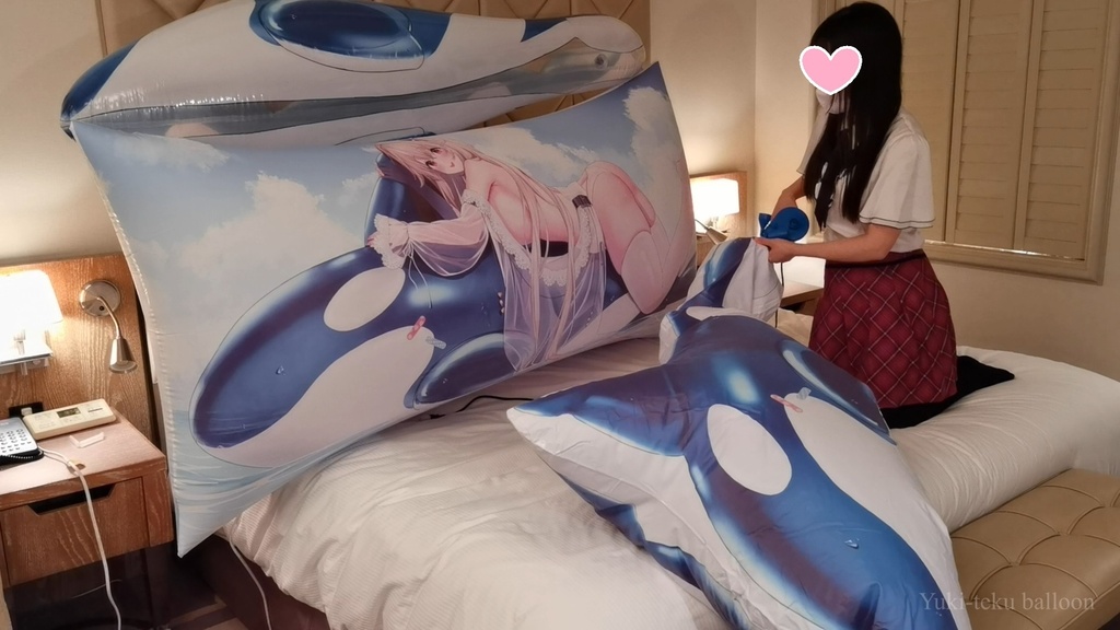 黒髪Mちゃんの空ビ遊び3 M-chan's inflatable play3