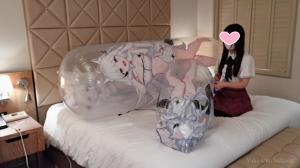 黒髪Mちゃんの空ビ遊び4 M-chan's inflatable play4