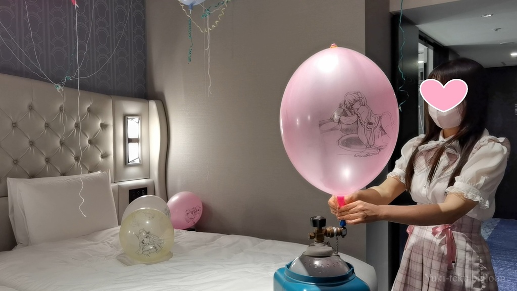 黒髪Mちゃんのヘリウム風船遊び2 M-chan's Helium balloon play2