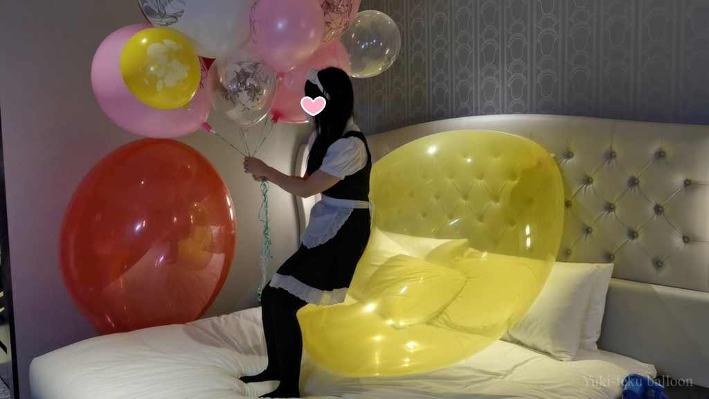 メイドMちゃんのロングネック風船遊び2 Maid M-chan's Long-neck balloon play2