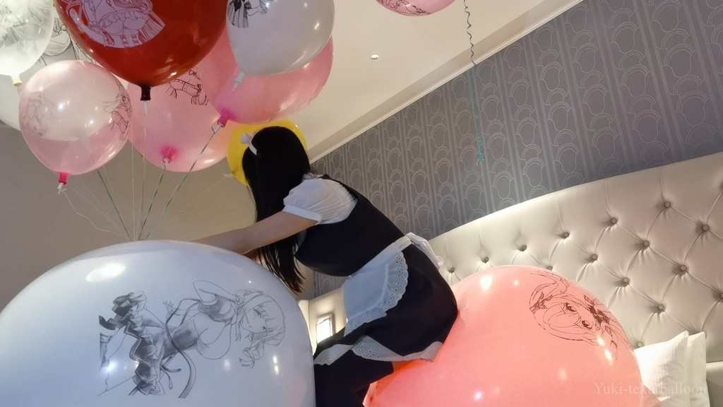 メイドMちゃんのイラスト風船遊び2 Maid M-chan's Anime balloon play2