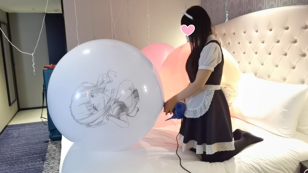 メイドMちゃんのイラスト風船遊び2 Maid M-chan's Anime balloon play2