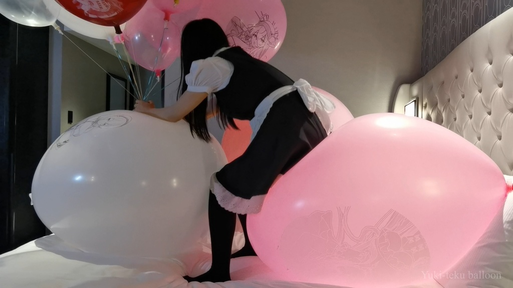 メイドMちゃんのイラスト風船遊び2 Maid M-chan's Anime balloon play2