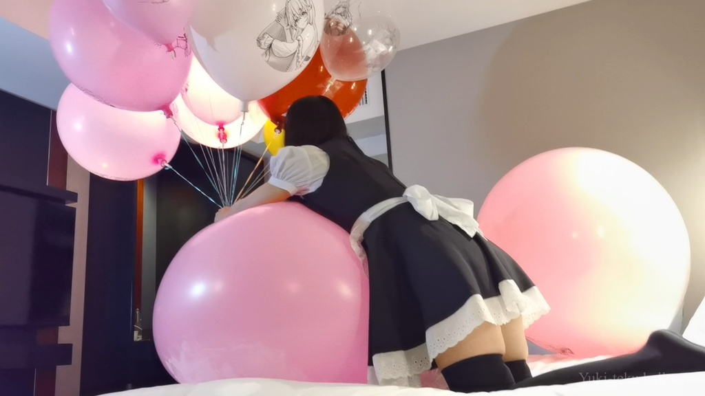 メイドMちゃんのイラスト風船遊び2 Maid M-chan's Anime balloon play2