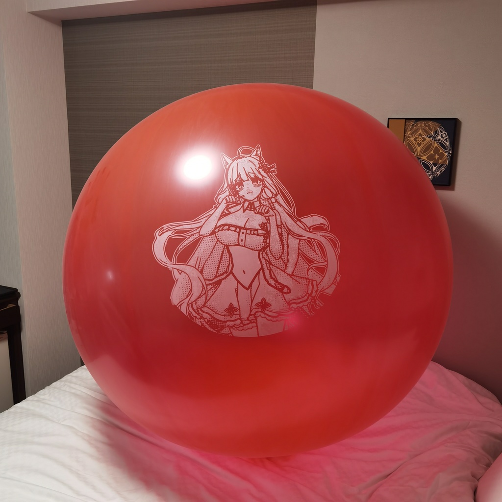 猫耳イラストリアス ゴム気球 Cat ear Illustrious weather balloon