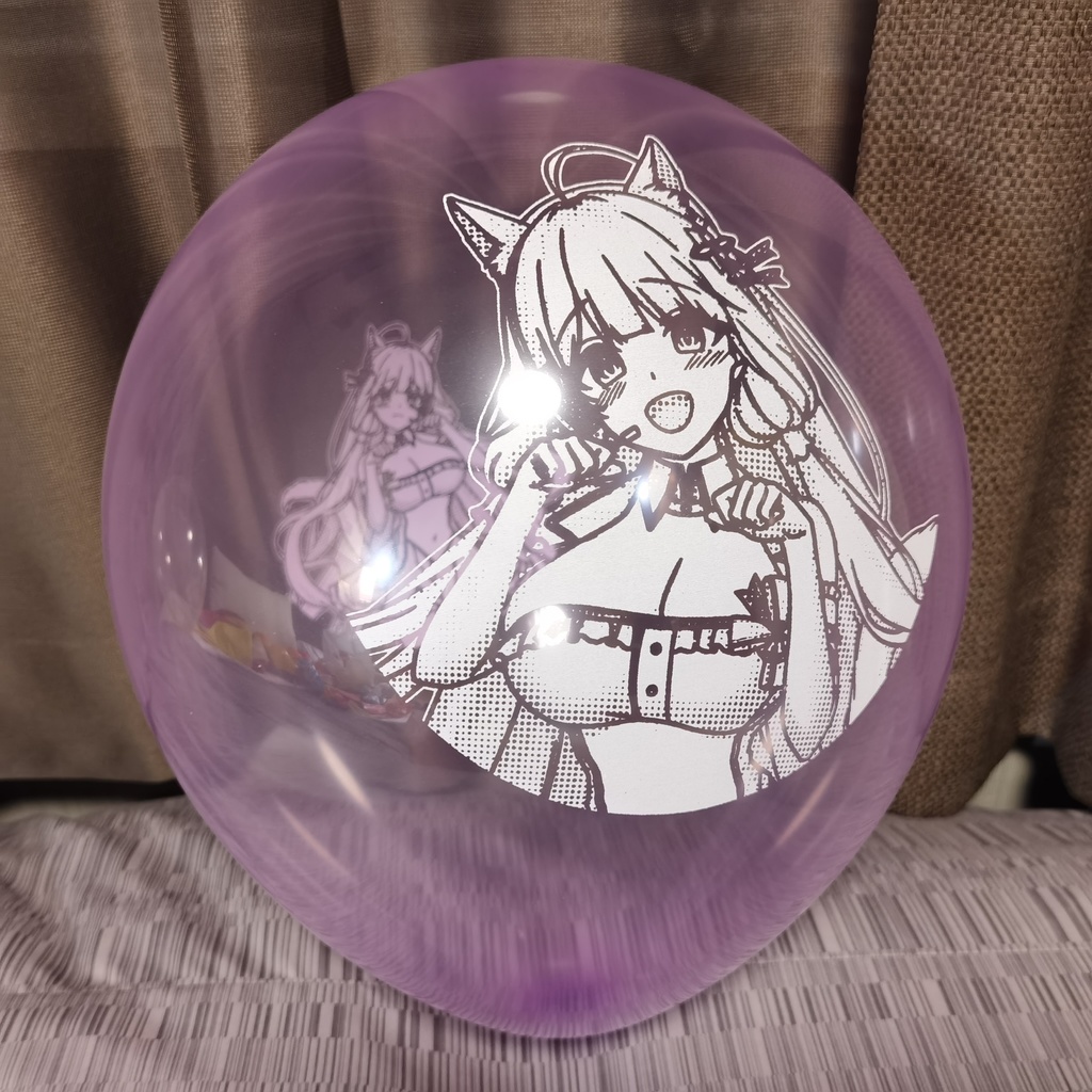 猫耳イラストリアス 風船 12nch Cat ear Illustrious balloon (White ver)