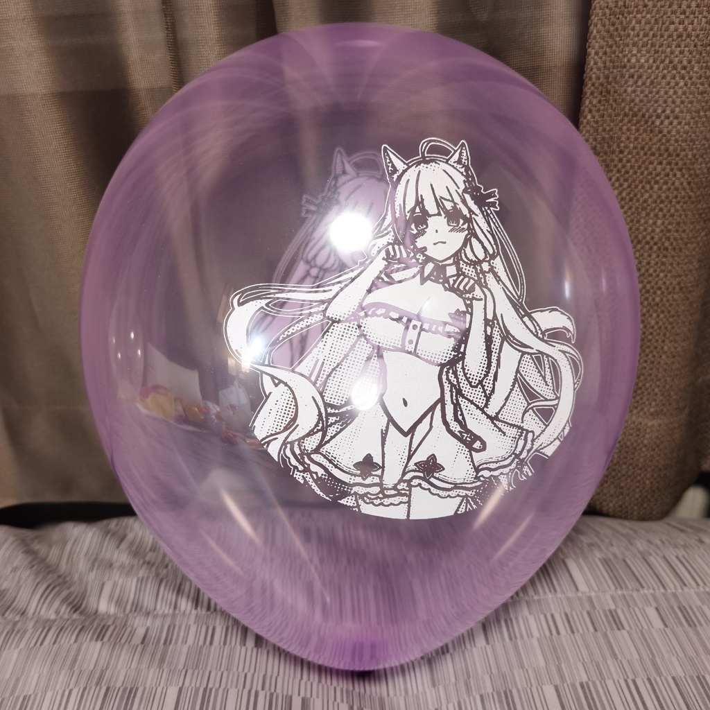猫耳イラストリアス 風船 12nch Cat ear Illustrious balloon (White ver)