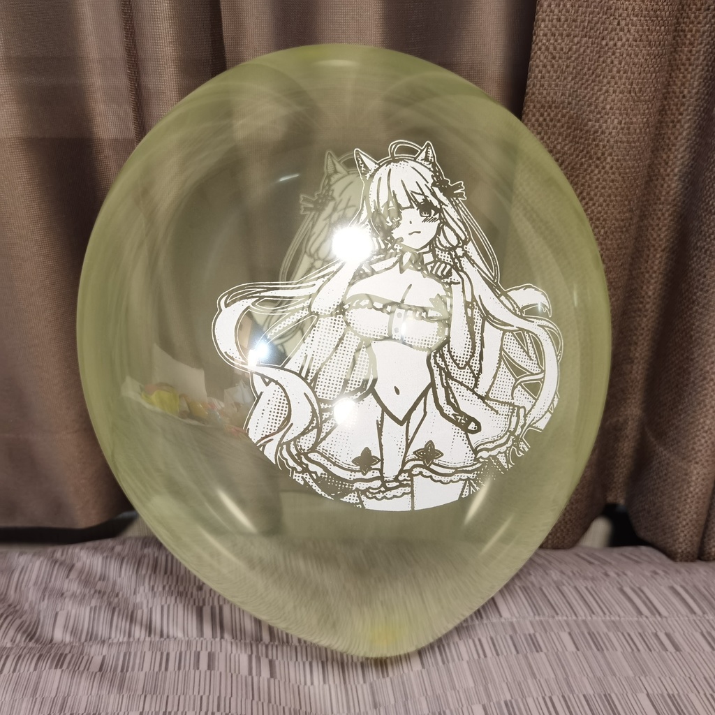 猫耳イラストリアス 風船 12nch Cat ear Illustrious balloon (White ver)