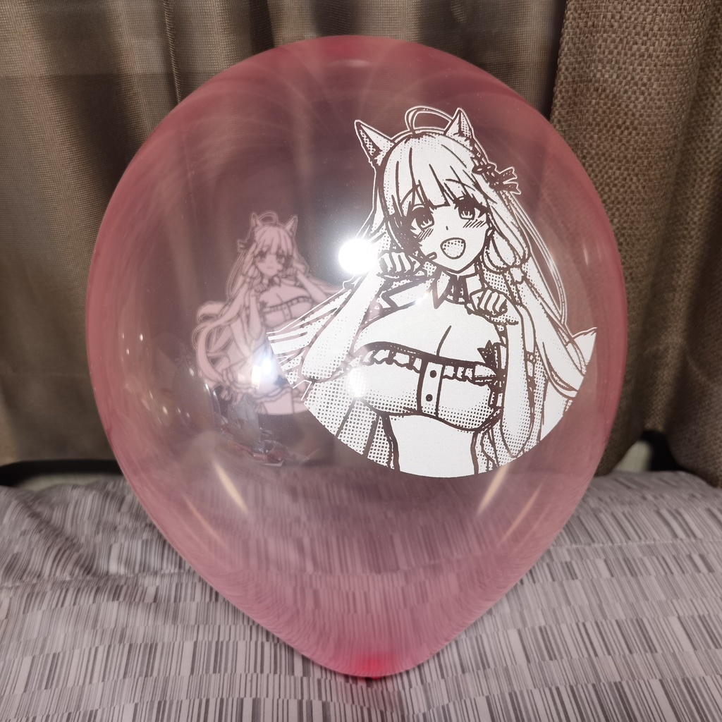 猫耳イラストリアス 風船 12nch Cat ear Illustrious balloon (White ver)