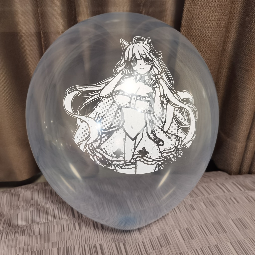 猫耳イラストリアス 風船 12nch Cat ear Illustrious balloon (White ver)