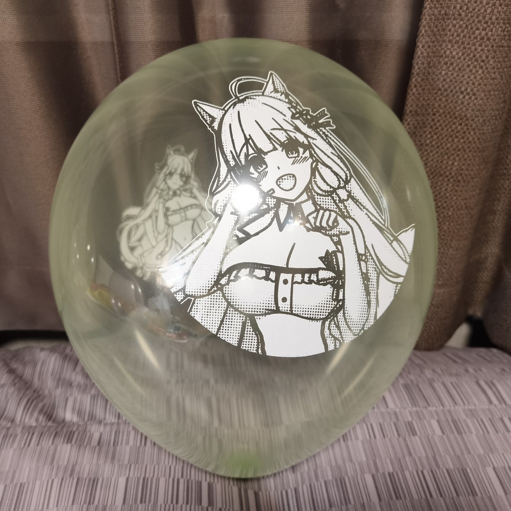 猫耳イラストリアス 風船 12nch Cat ear Illustrious balloon (White ver)