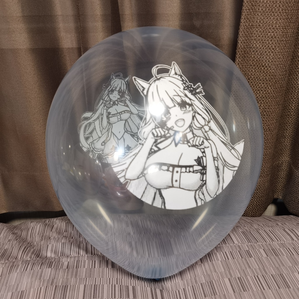 猫耳イラストリアス 風船 12nch Cat ear Illustrious balloon (White ver)