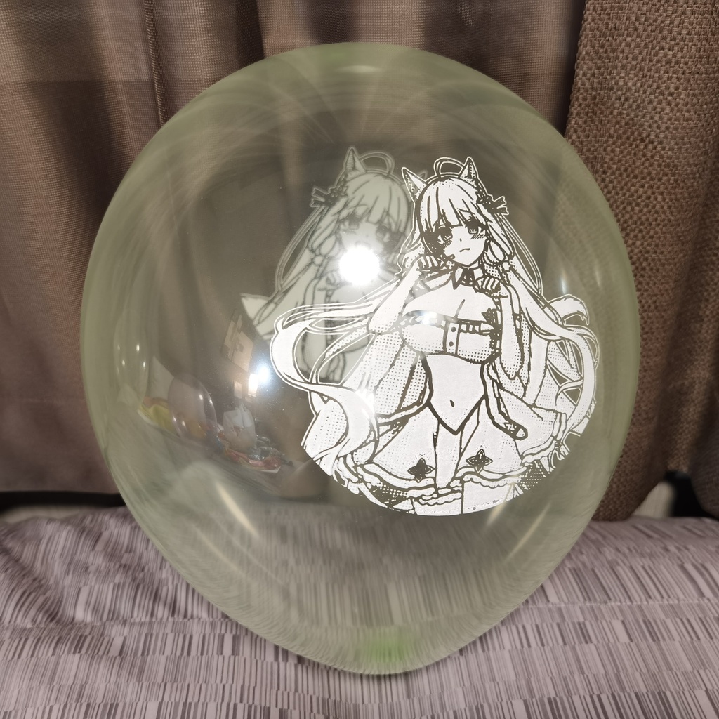 猫耳イラストリアス 風船 12nch Cat ear Illustrious balloon (White ver)