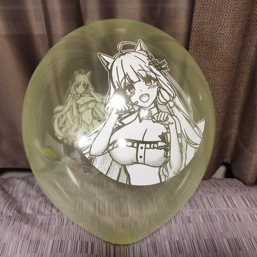 猫耳イラストリアス 風船 12nch Cat ear Illustrious balloon (White ver)