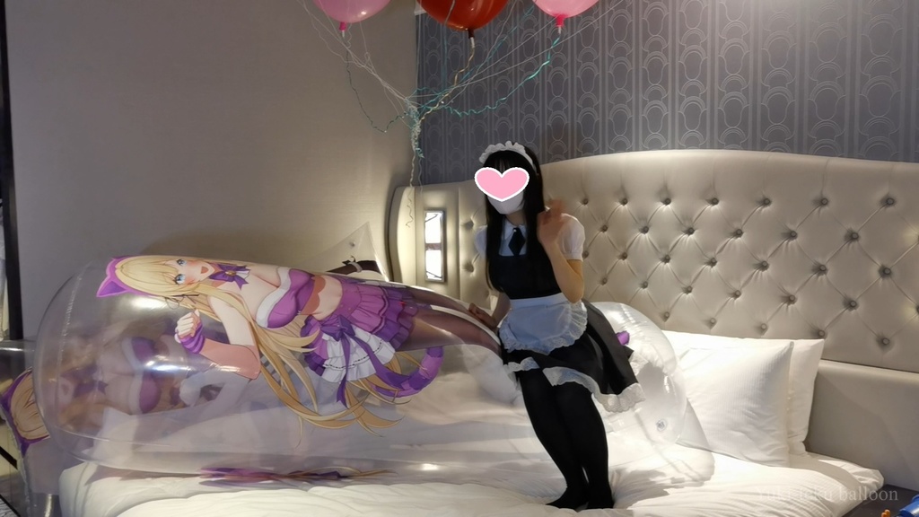 メイドMちゃんの空ビ遊び Maid M-chan's inflatable play
